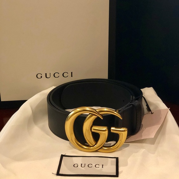 Authentic GG leather brass belt - Picture 2 of 4